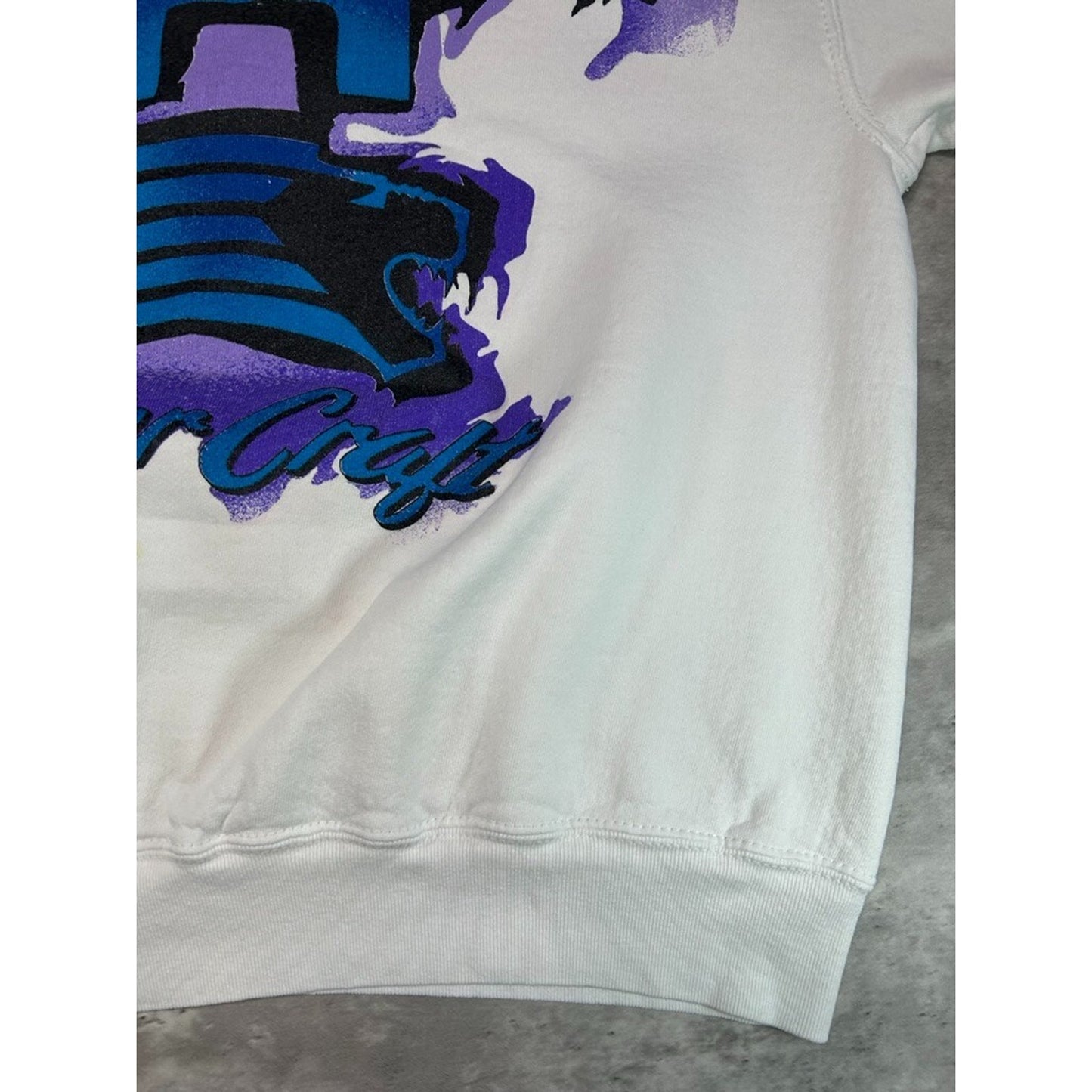 Vintage 90s Polaris Big Spellout Graphic Pullover Sweatshirt Size XL White