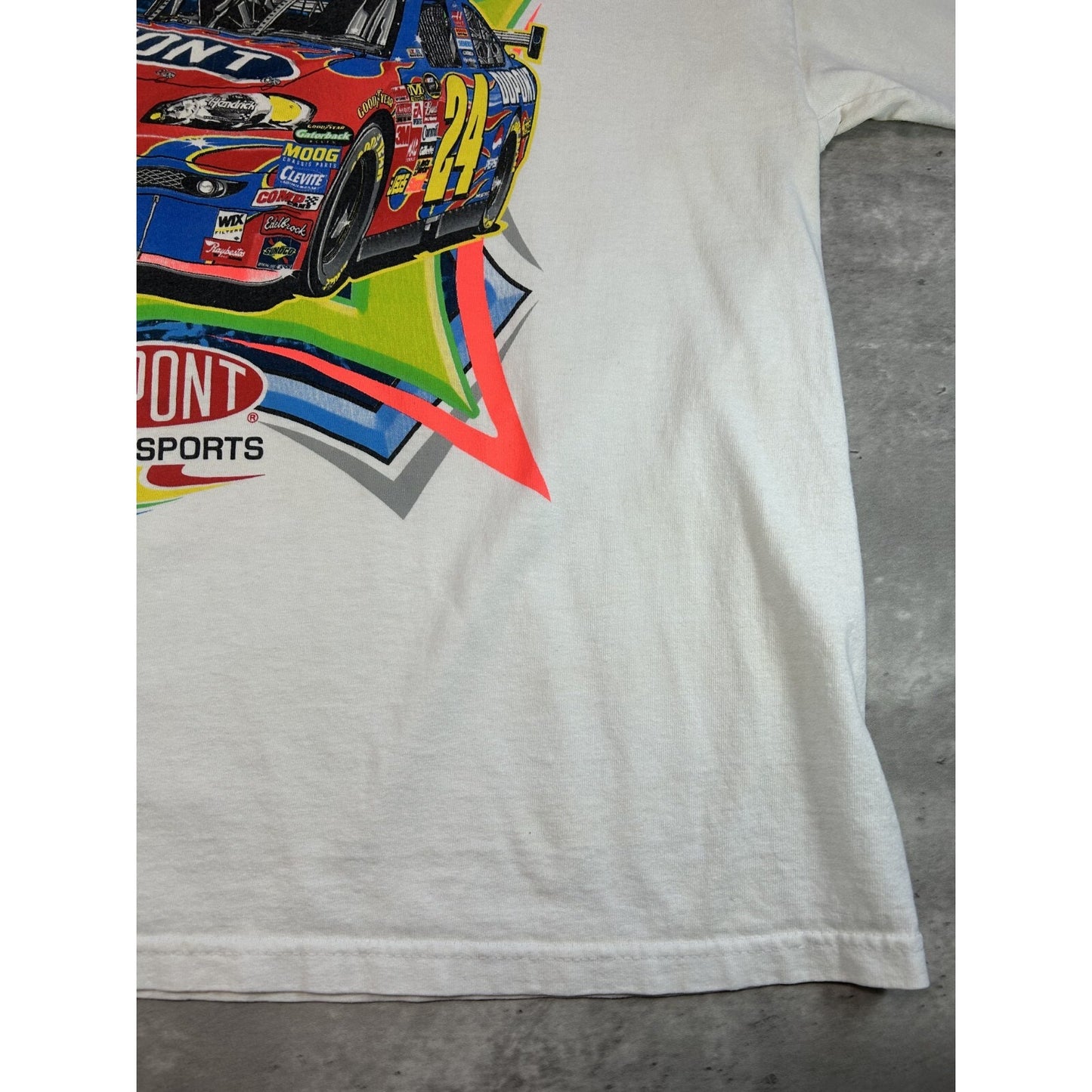 Jeff Gordon #24 Dupont Racing Nascar Race Car Graphic T-Shirt Size 2XL