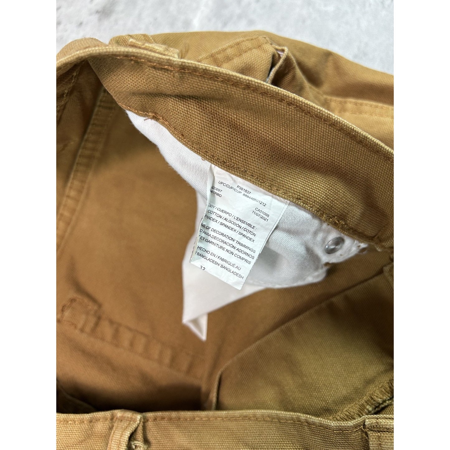 Dickies Canvas Workwear Five Pocket Shorts Size 34 Beige