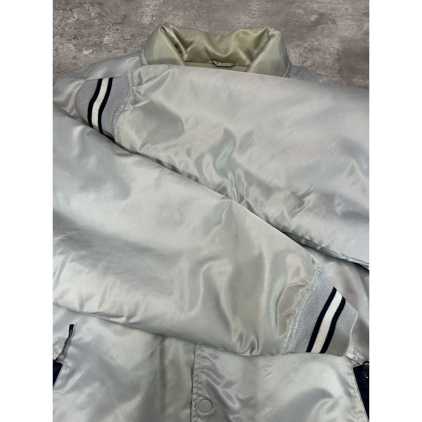 Vintage Y2K Rocawear Embroidered Spellout Nylon Bomber Jacket Size XL