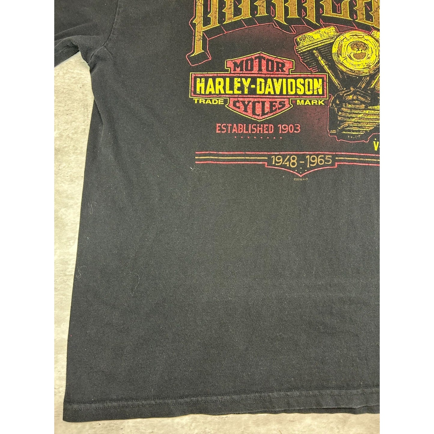 Harley Davidson Motorcycles Panhead Engine Graphic T-Shirt Size XXL