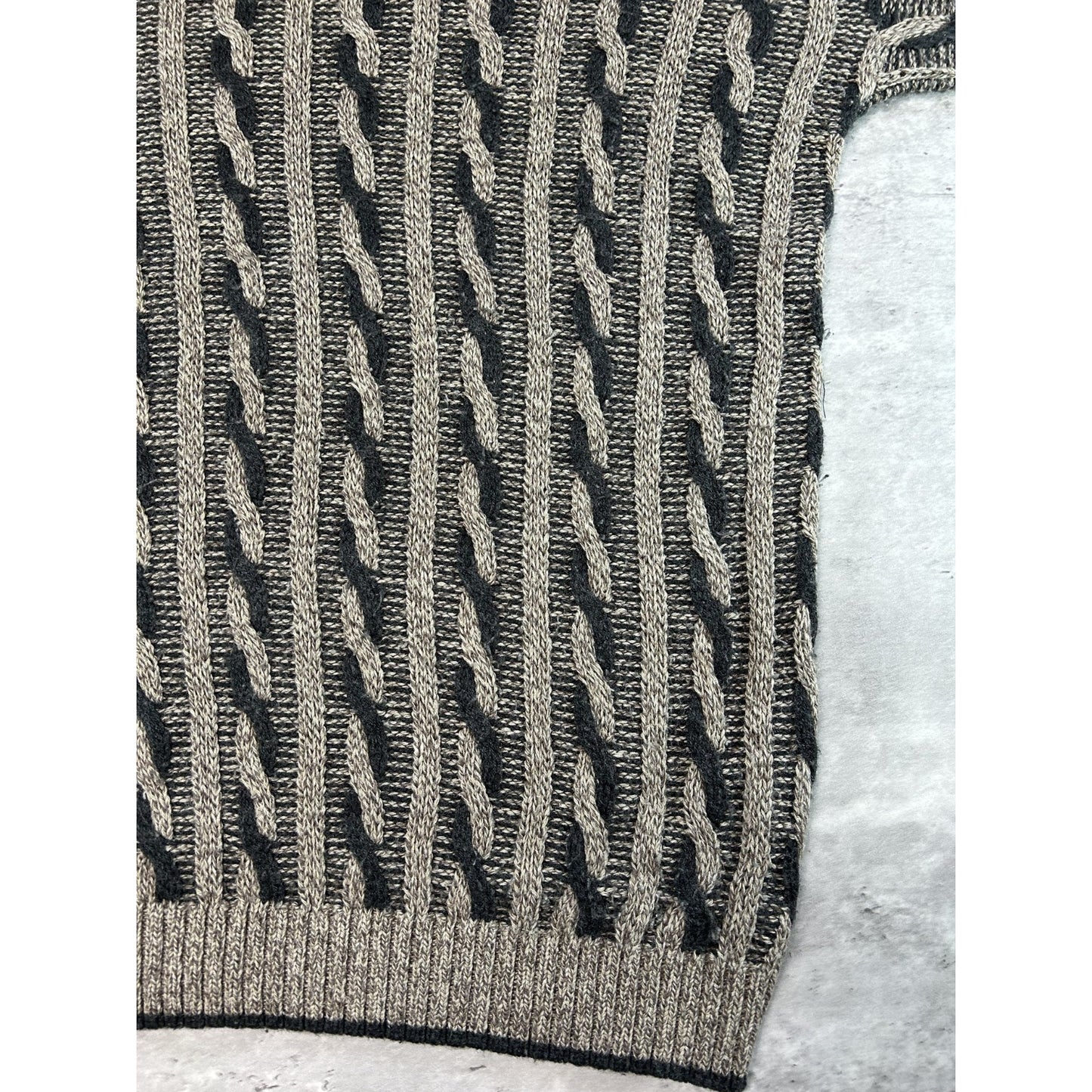 Vintage 90s Arnold Palmer Earth Tone Cable Knit Style Sweater Size Medium