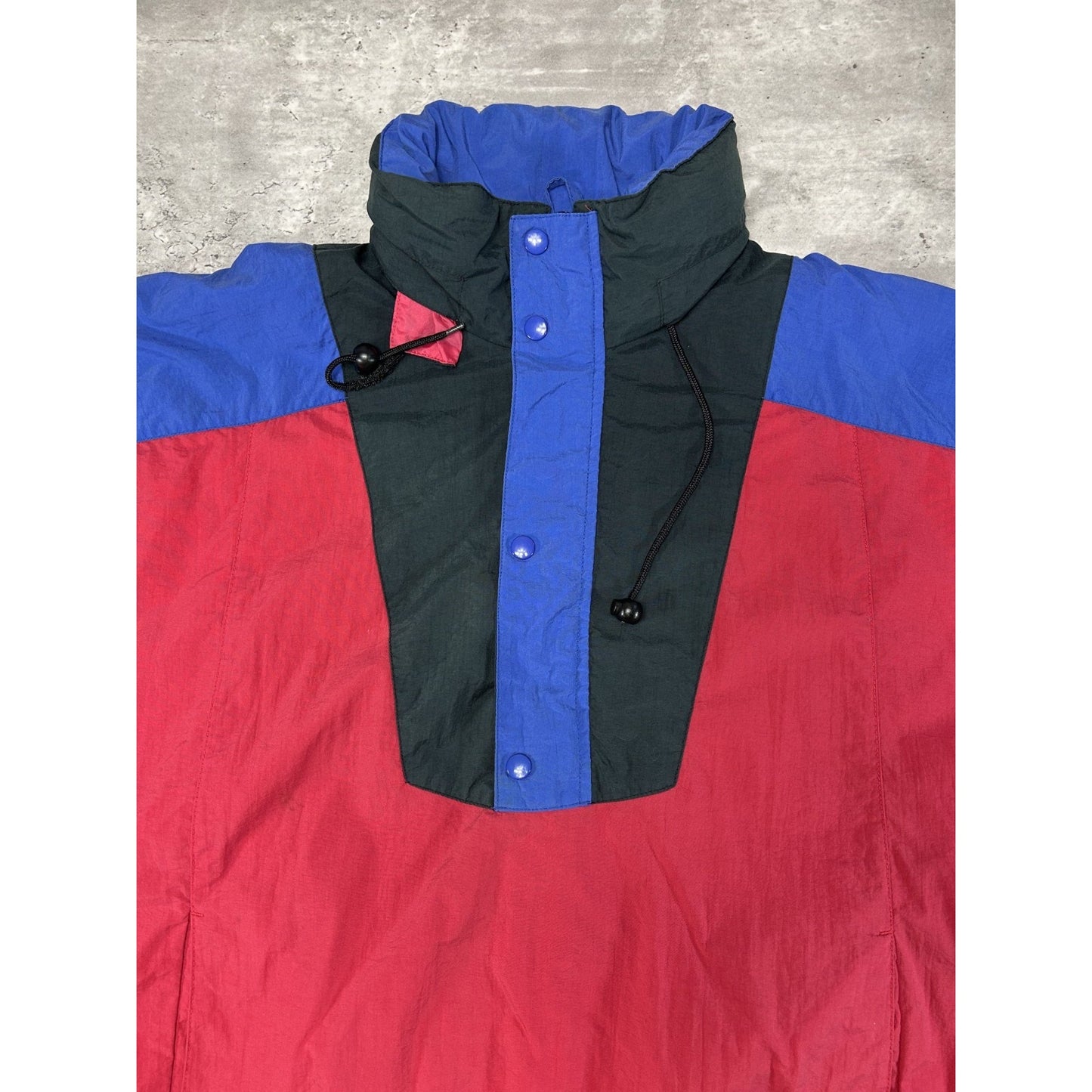Vintage 90s Eddie Bauer 1/2 Zip Nylon Pullover Windbreaker Jacket Size Large