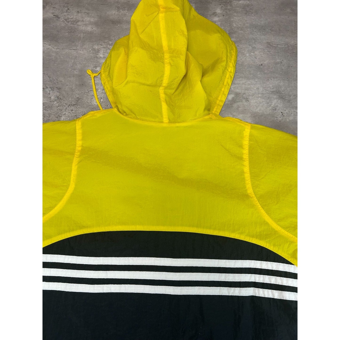 Vintage 90s Adidas Embroidered Spellout Nylon Windbreaker Jacket Size Large