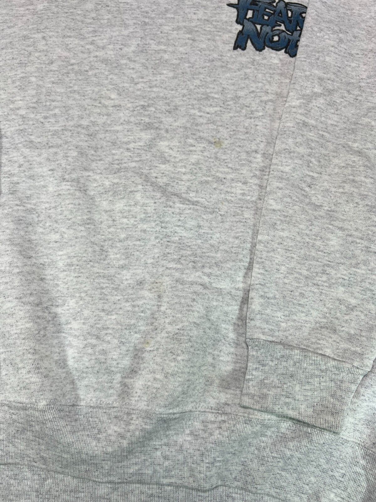 Vintage 1994 No Fear Fear Not Graphic Slogan Sports Sweatshirt Size Large
