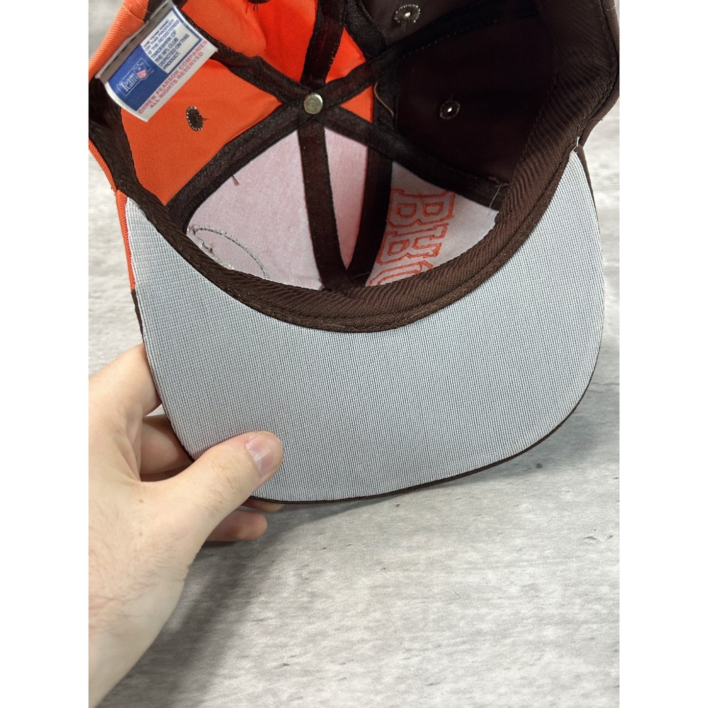 Vintage 90s Cleveland Browns NFL Embroidered Logo Snapback Hat YOUTH