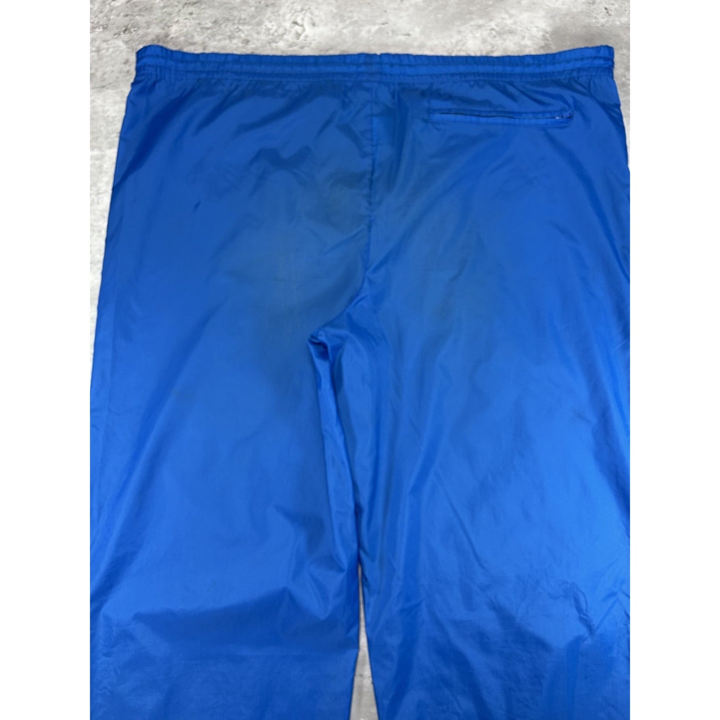 Vintage 80s/90s Brooks Embroidered Spellout Nylon Track Pants Size Large Blue