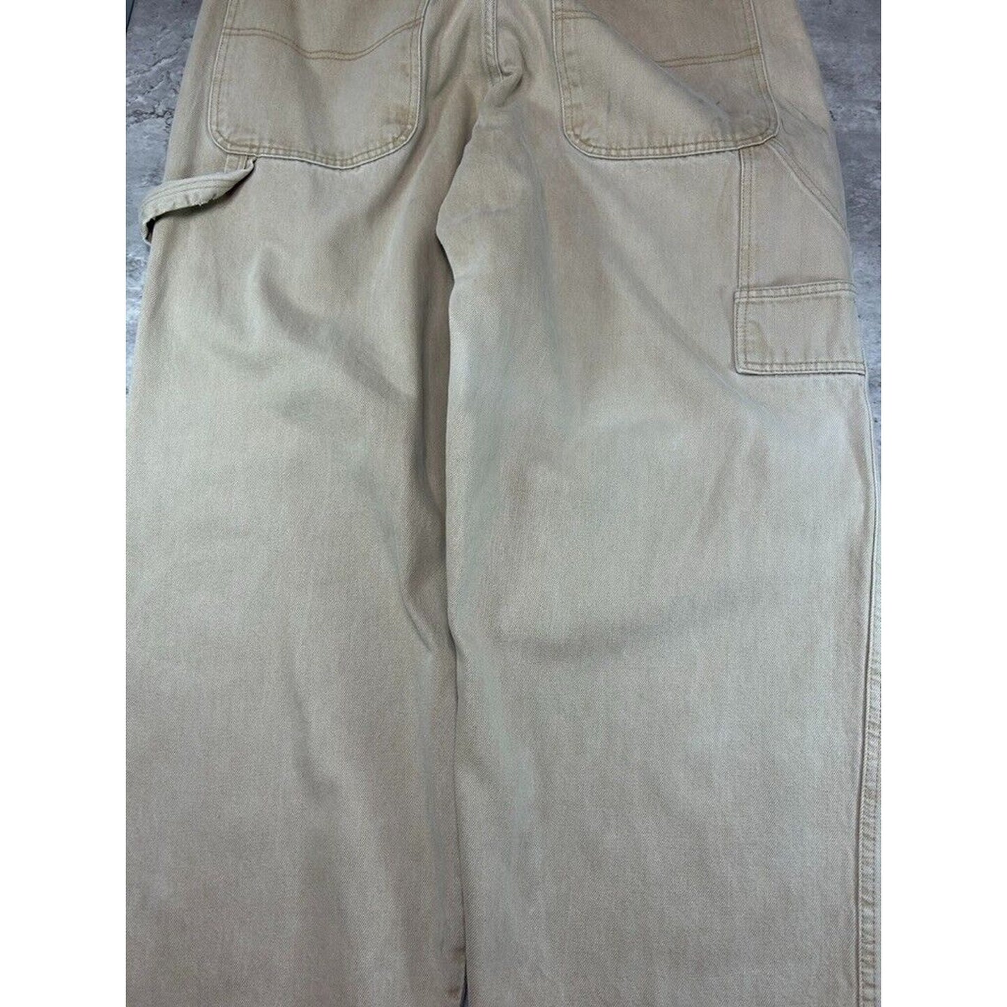 Vintage Canvas Workwear Carpenter Pants Size 37 Beige
