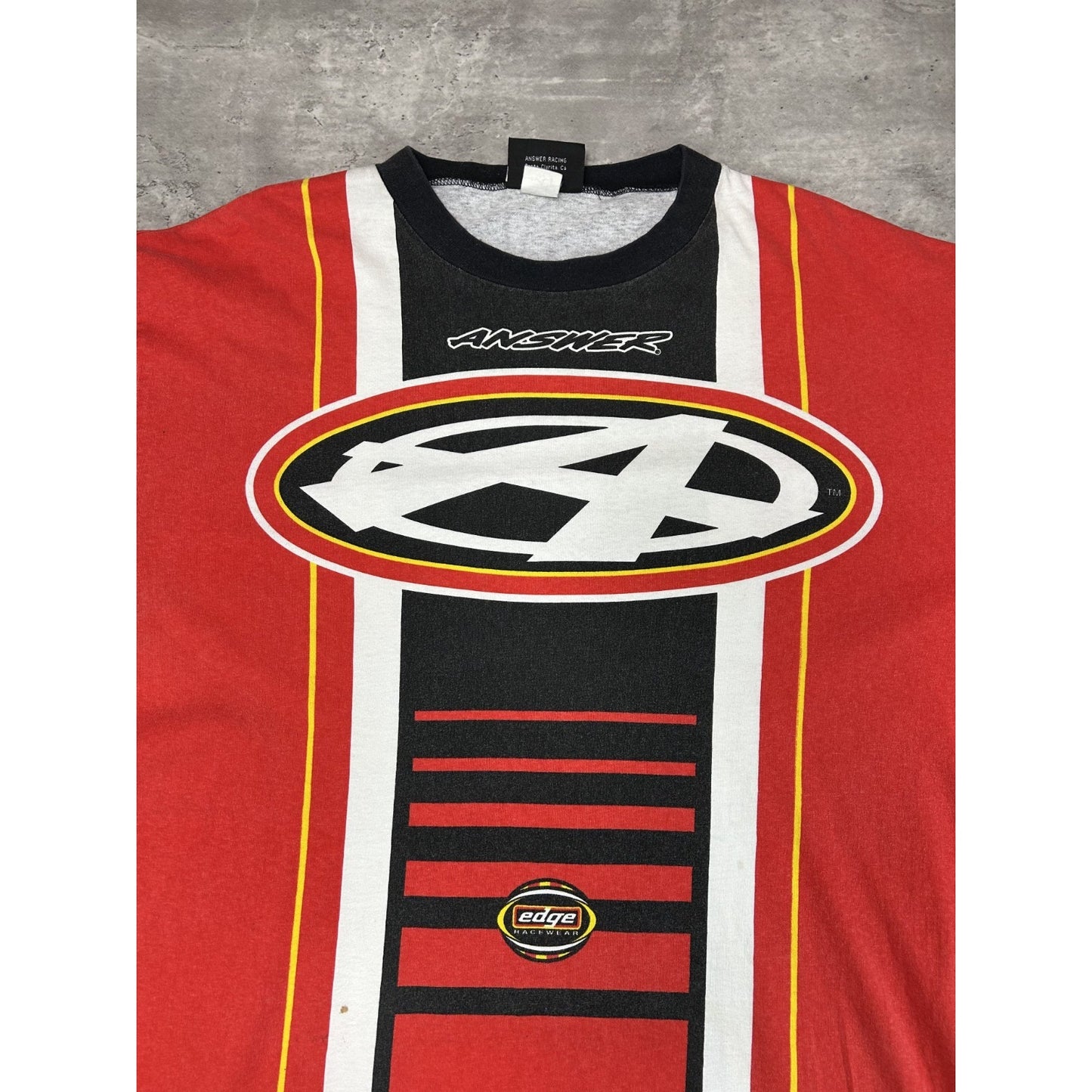 Vintage 2000s Answer All Over Print Graphic Long Sleeve Motocross Jersey Size XL