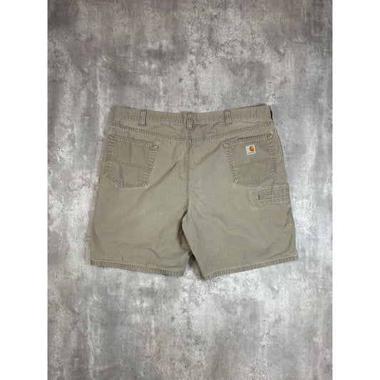 Vintage Carhartt Canvas Ripstop Workwear Shorts Size 44 Beige