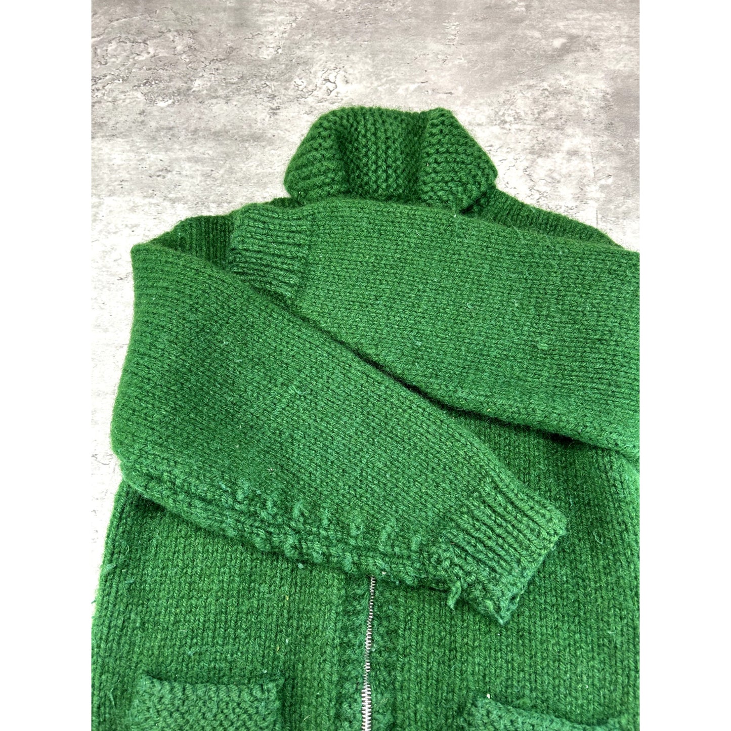 Vintage 70s/80s Boy Scouts Of Canada Full Zip Cowichan Knit Sweater Size S YOUTH
