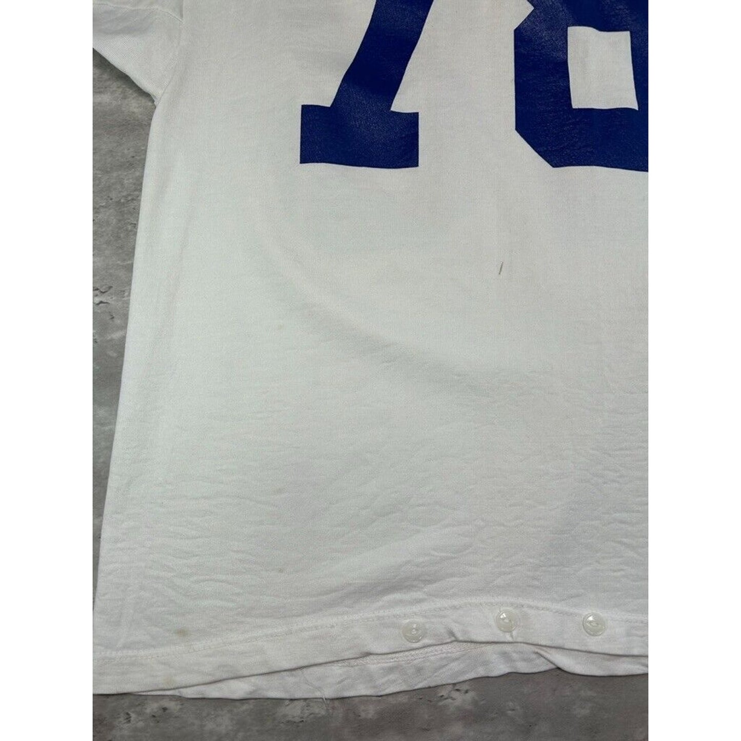 Vintage 1950s/1960s #78 Two Tone Football Jersey T-Shirt Size XL White/Blue