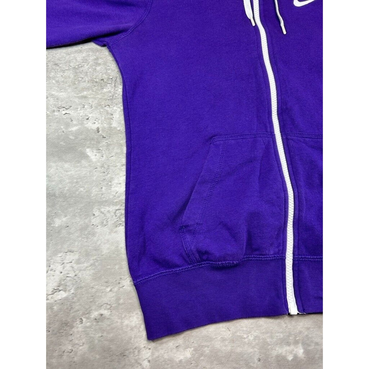 Vintage Womens Nike Embroidered Swoosh Full Zip Hooded Sweatshirt Size Small