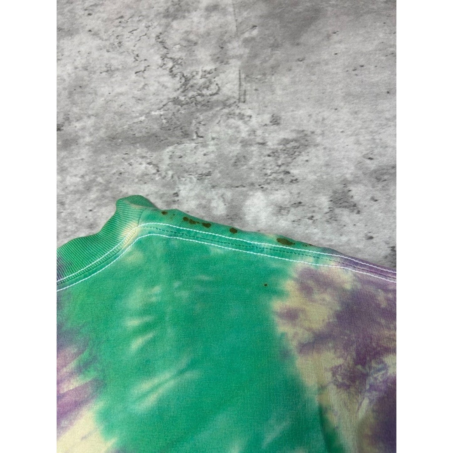 Vintage 1991 Moody Blues Tye Dye Rock Music Graffiti Spellout T-Shirt Size XL