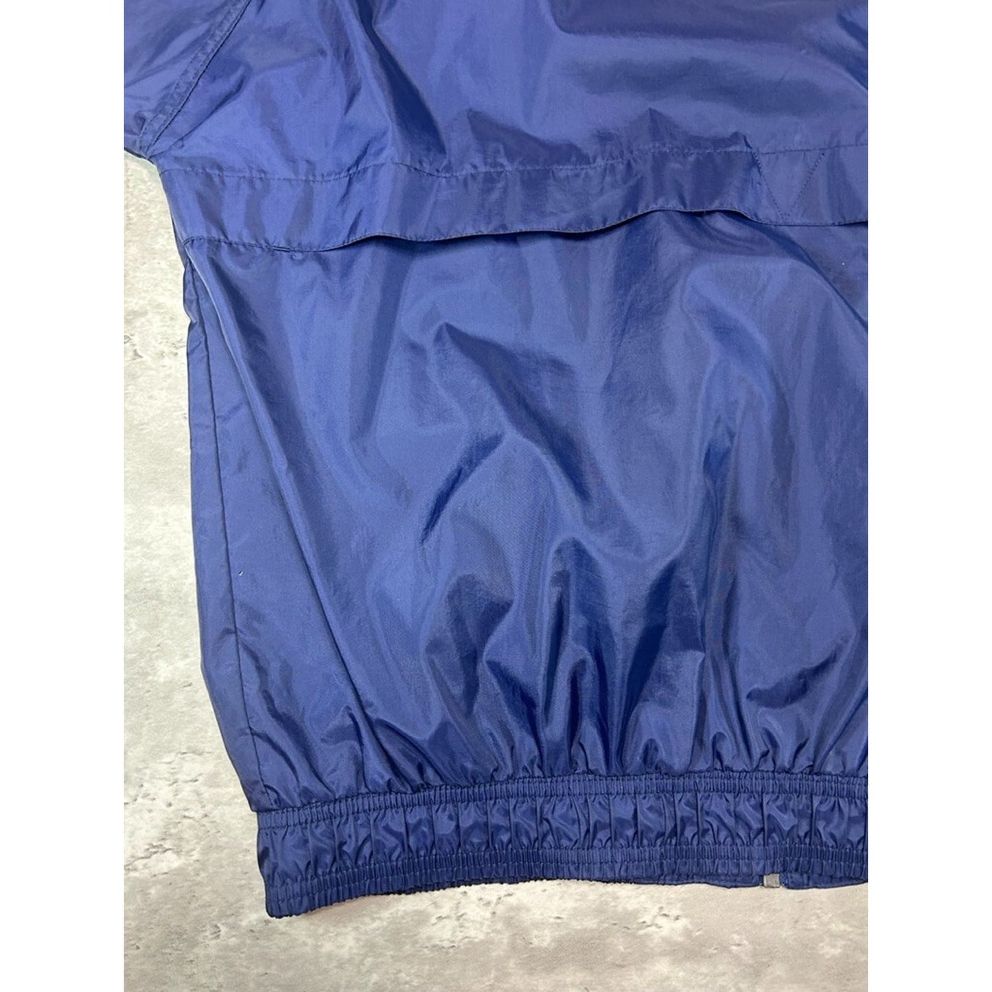Vintage 90s Adidas Embroidered Logo Nylon Windbreaker Jacket Size Large Blue