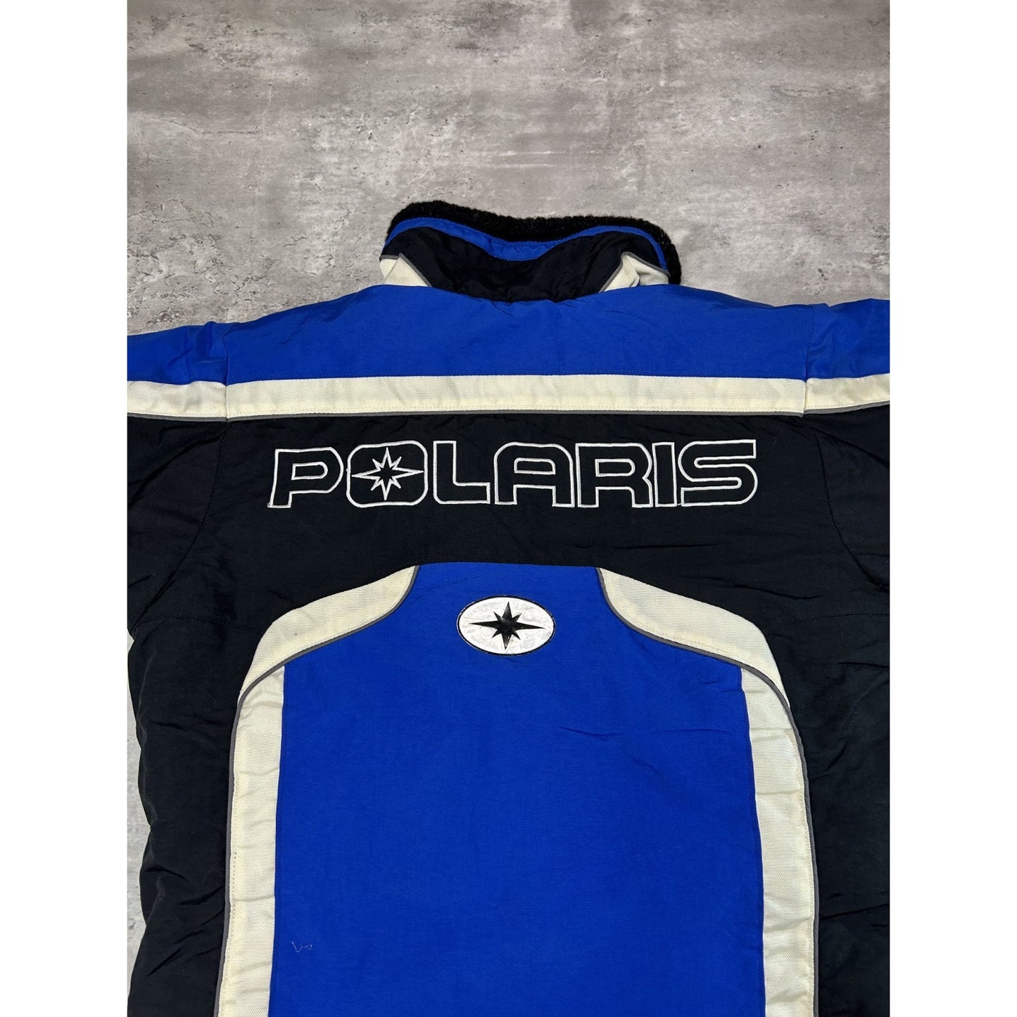 Vintage Polaris Embroidered Spellout Insulated Nylon Full Zip Jacket Size Medium