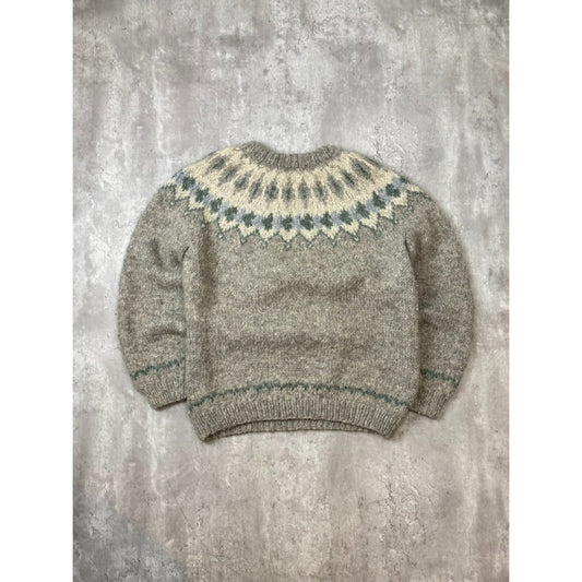 Vintage 80s Nancy Thomas Abstract Striped Pullover Knit Sweater Size XL