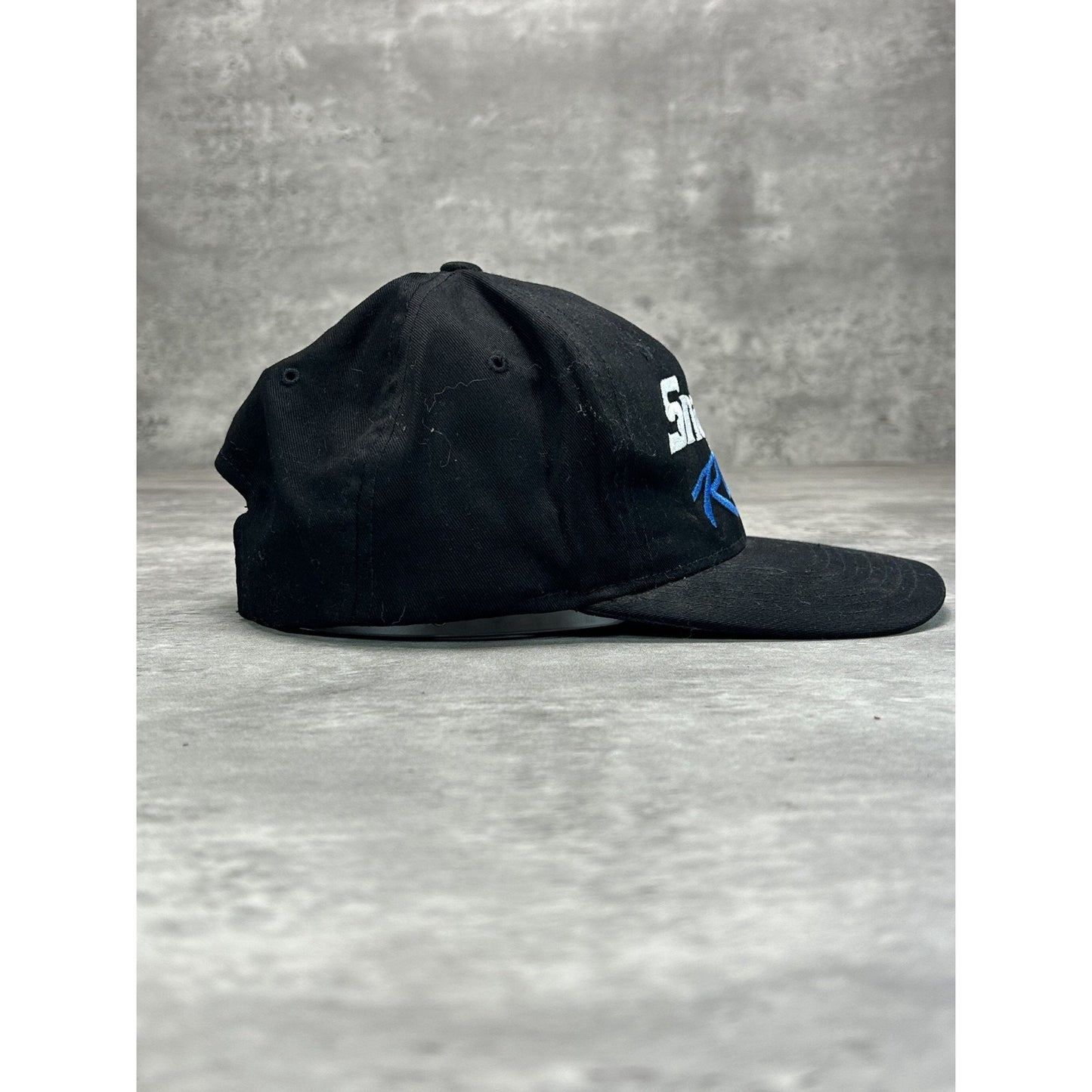 Vintage 90s Snap On Racing Embroidered Spell Out Snapback Hat OSFA Black