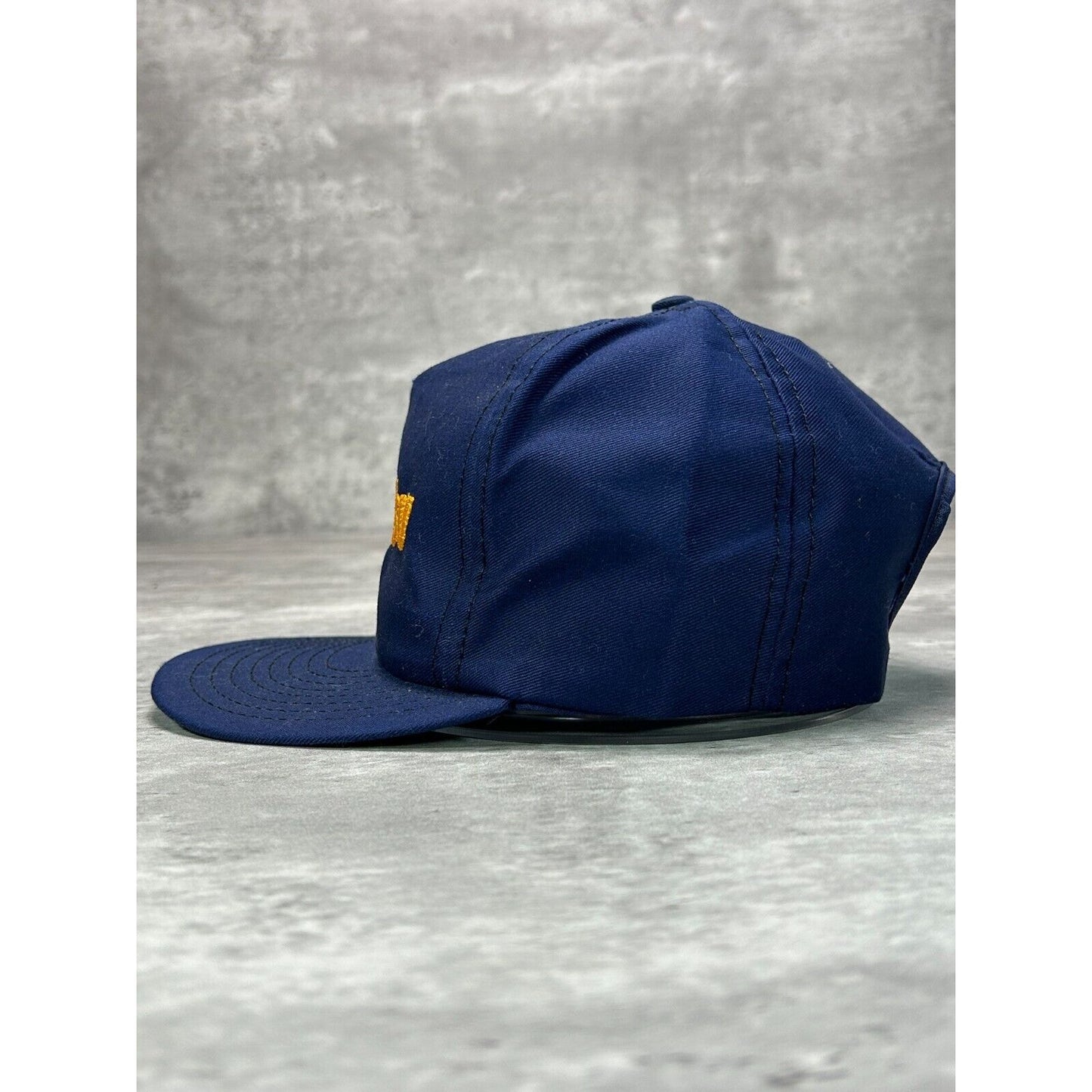 Vintage 90s Komatsu Embroidered Logo Snapback Hat OSFA Blue