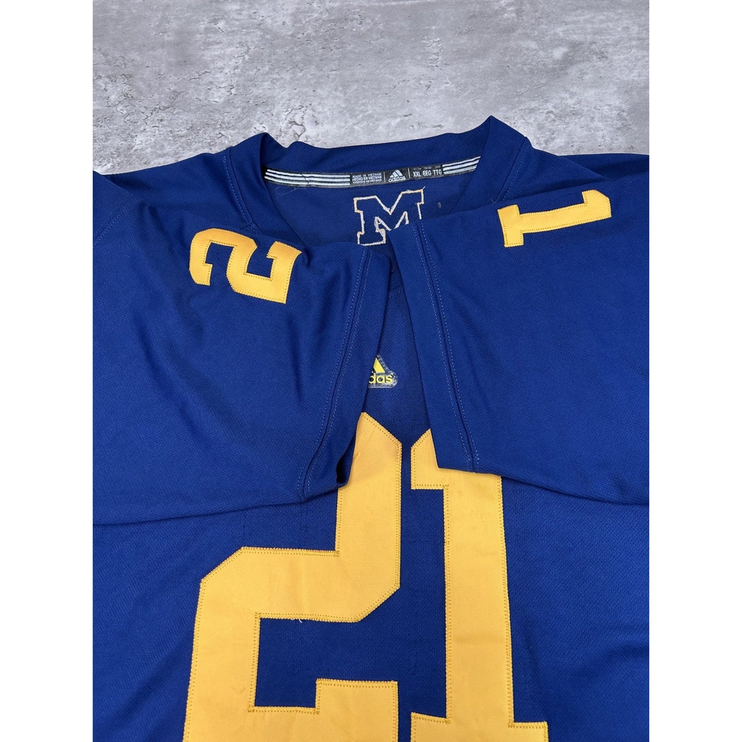 Jalen Carroll #21 Michigan Wolverines NCAA Adidas Football Jersey Size 2XL
