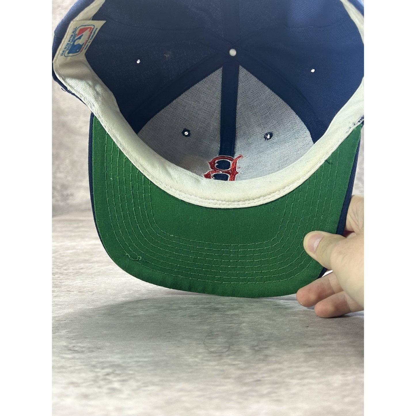 Vintage 90s Boston Red Sox MLB Embroidered Logo Baseball Snapback Hat OSFA