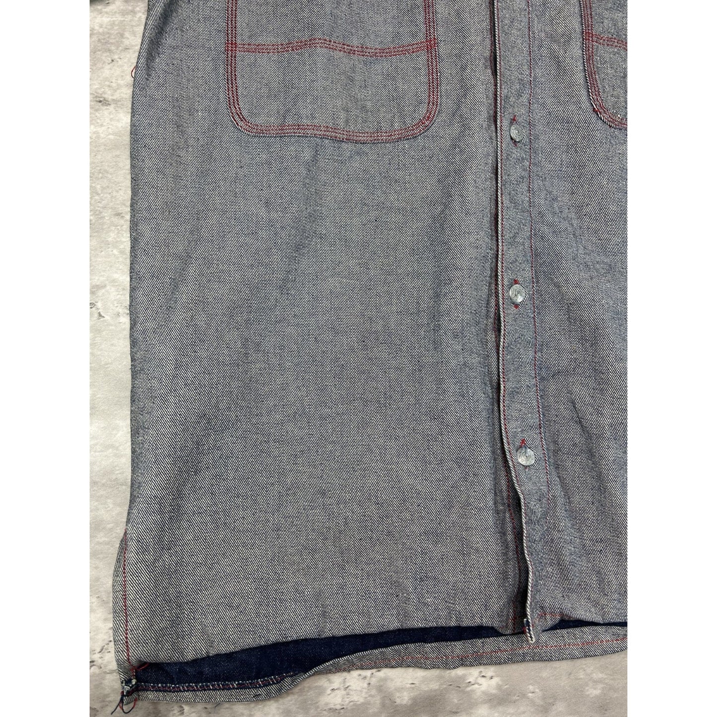 Vintage Y2K Phat Farm Denim Multi Pocket Light Wash Jacket Size Large