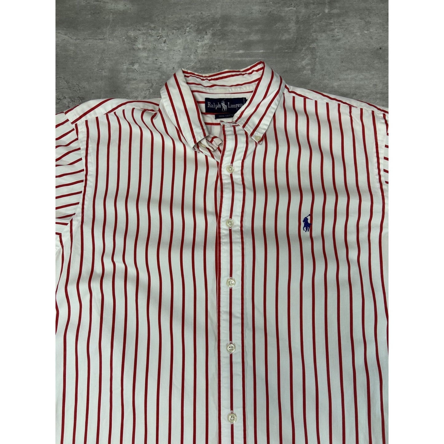 Vintage Polo Ralph Lauren Embroidered Pony Long Sleeve Button Up Shirt Sz Large