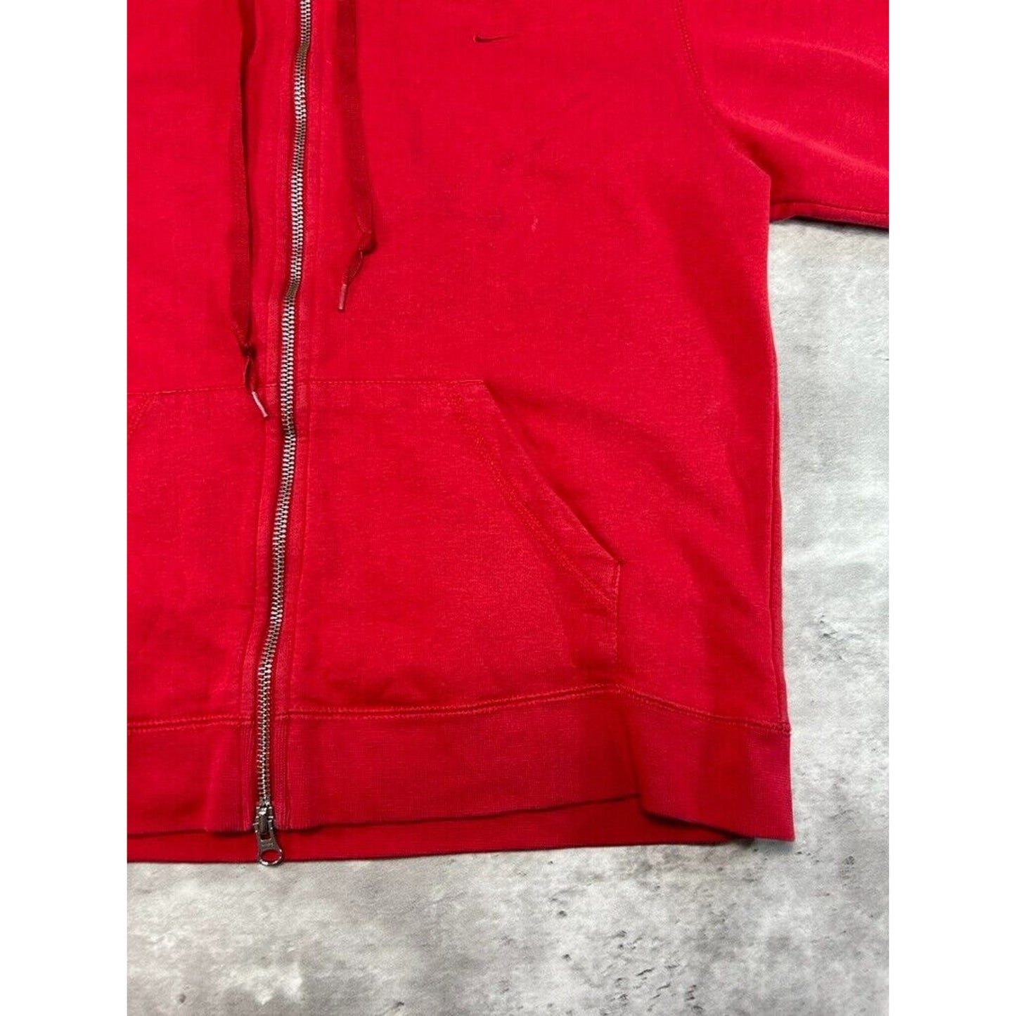 Vintage Y2K Womens Nike Tonal Embroidered Swoosh Full Zip Hooded Sweatshirt Size Medium