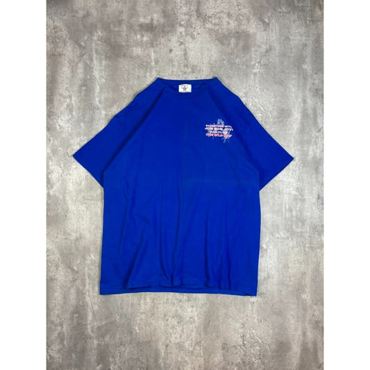 Vintage 2001 Bon Jovi One Wild Time Rock Music Concert T-Shirt Size XL Blue