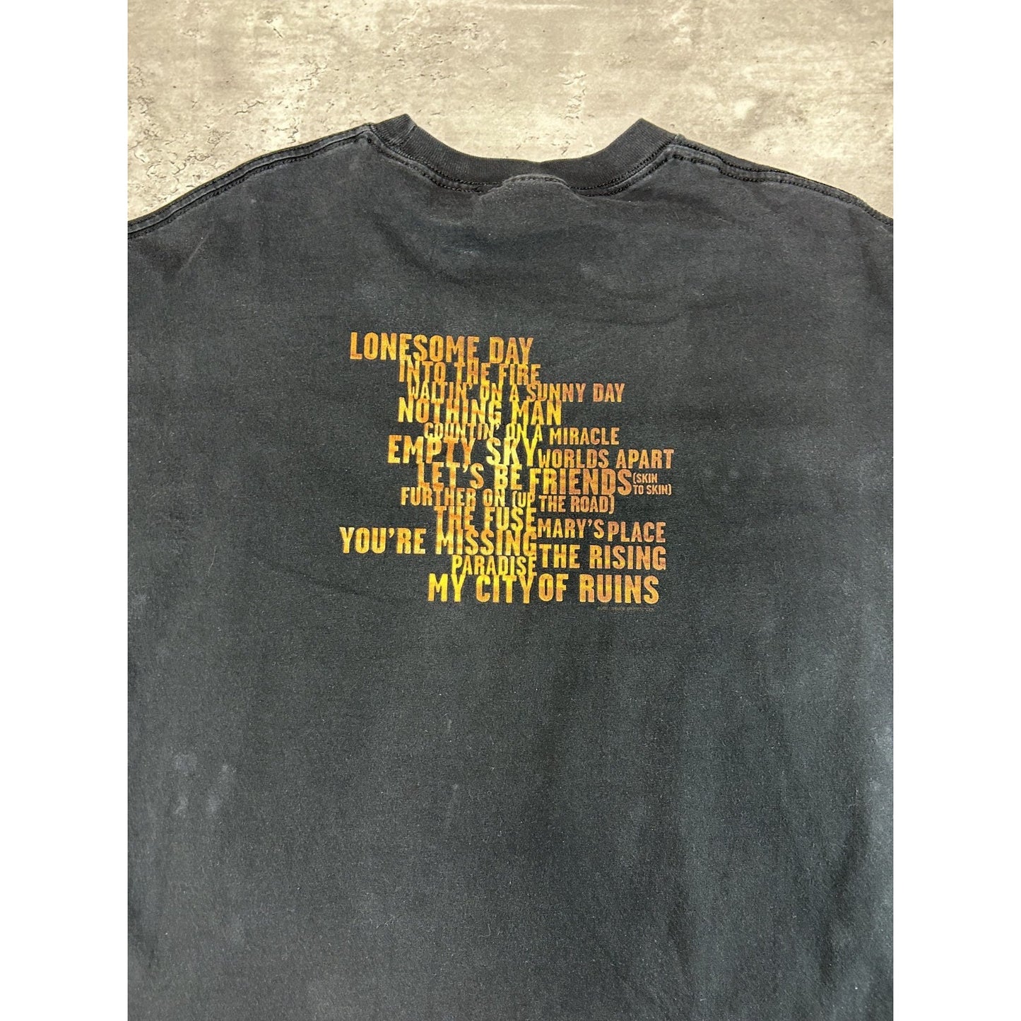 Vintage 90s Bruce Springsteen The Rising Rock Music Graphic T-Shirt Size Large