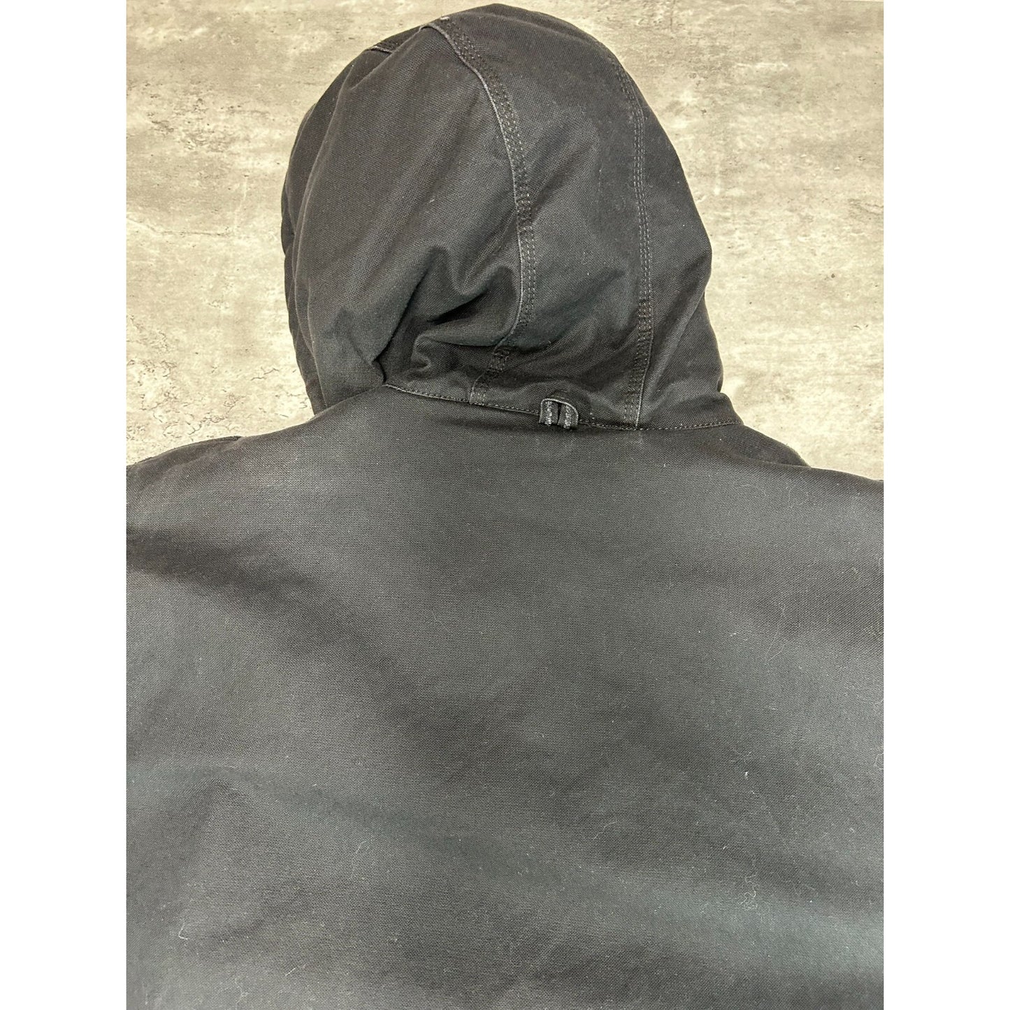 Vintage Walls Canvas Insulated Workwear Hooded Bomber Jacket Size XXXL Black