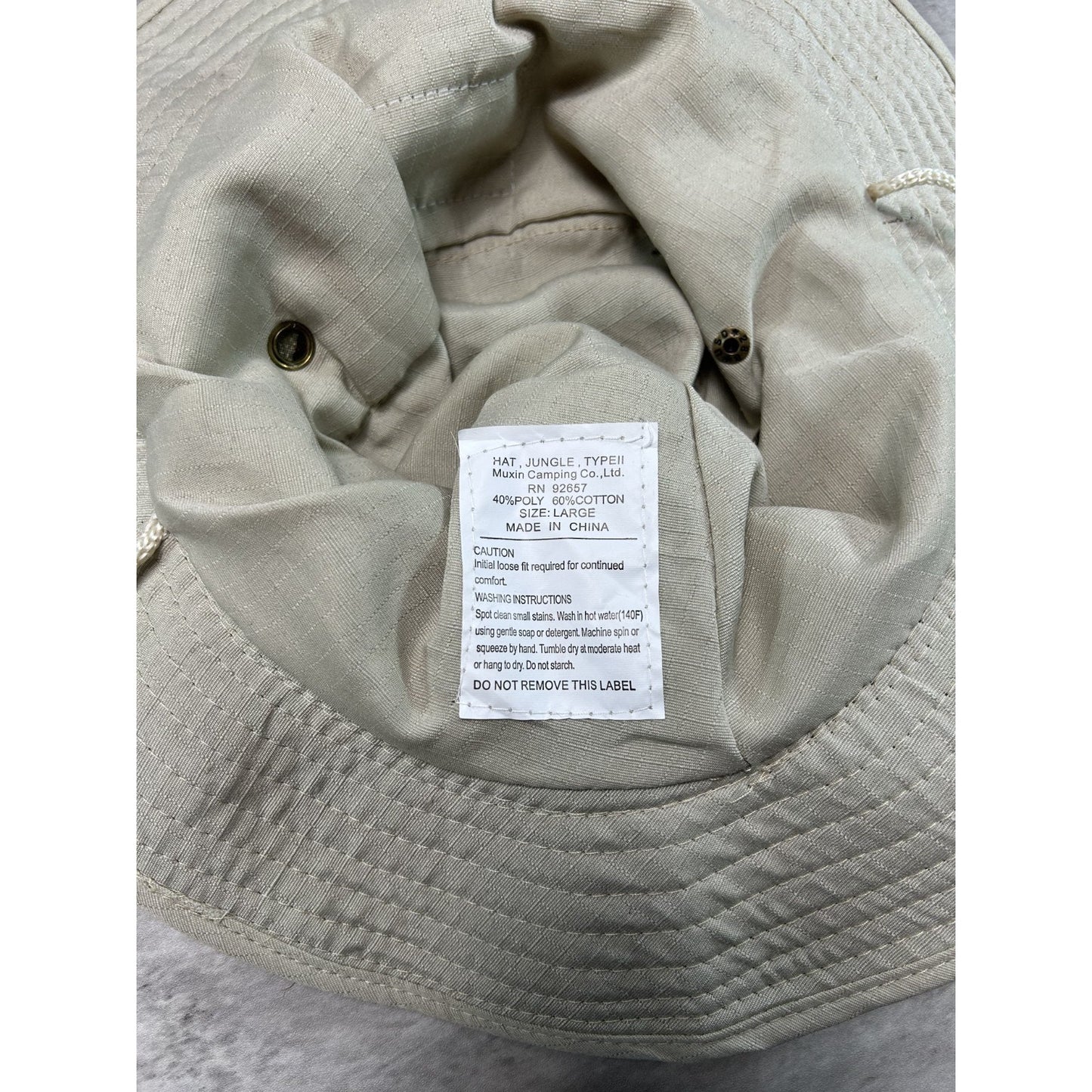 Vintage Busch Light Utility Beer Promo Bucket Hat OSFA Beige