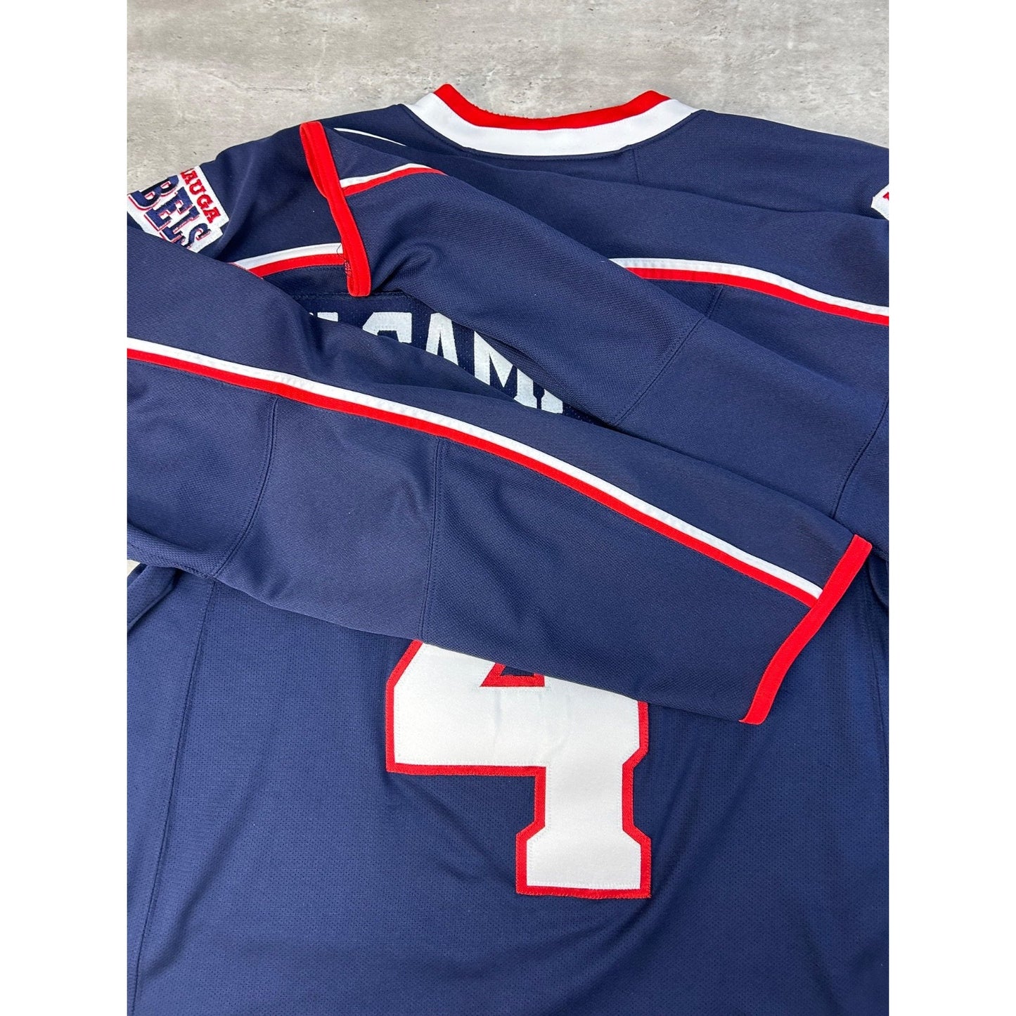 Vintage Mississauga Rebels #4 Stitched CCM Hockey Jersey Size Large