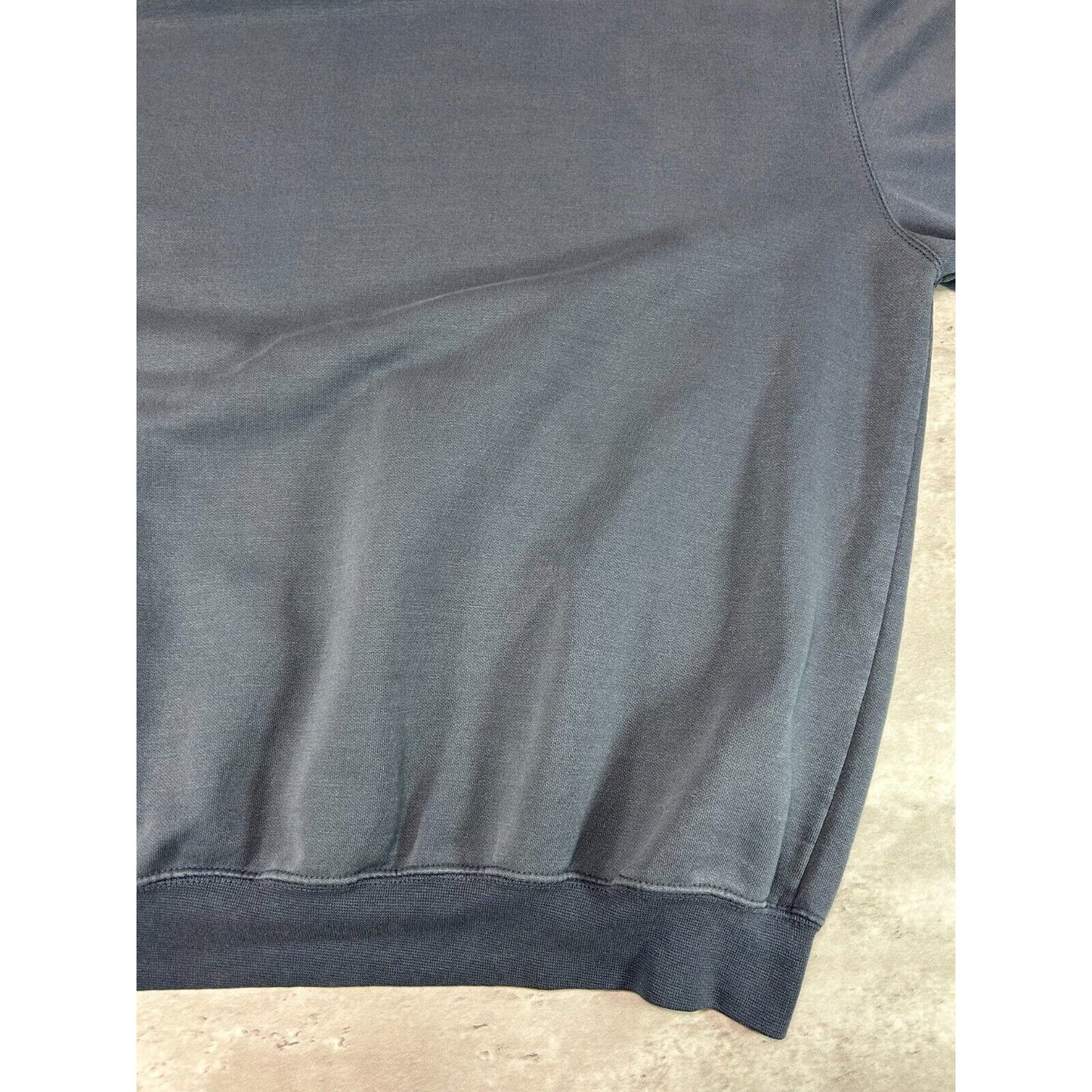 Vintage Carhartt Embroidered Logo Hooded Workwear Sweatshirt Size XL Blue