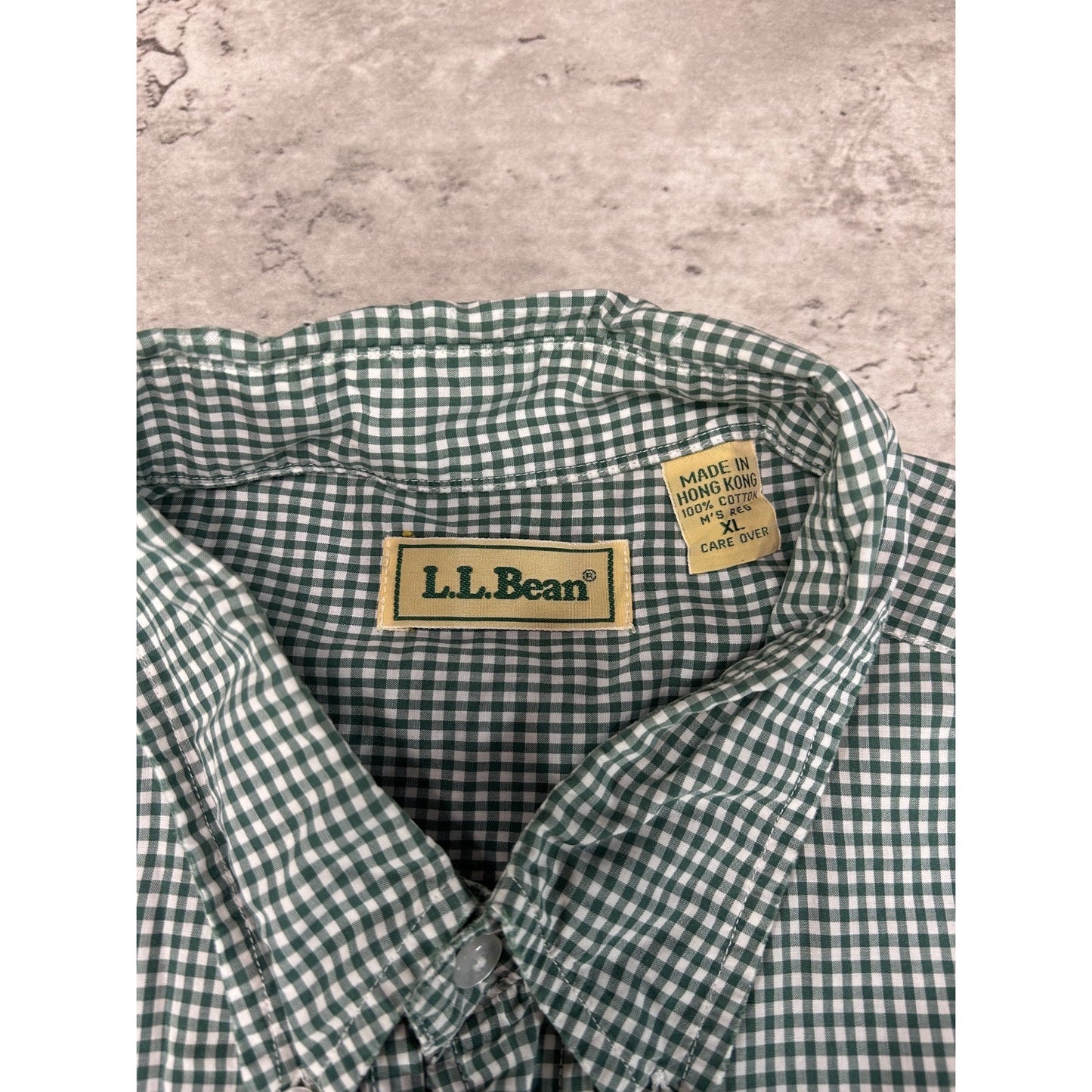 Vintage 90s L.L. Bean Plaid Short Sleeve Reworked Cropped Button Up Shirt Sz XL