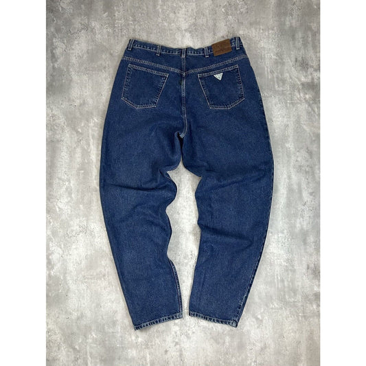 Vintage 90s Guess Jeans Dark Wash Denim Pants Size 40 Blue
