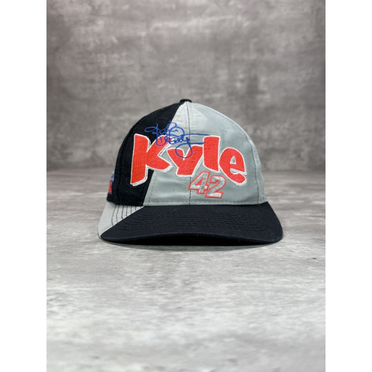 Vintage Kyle Petty #42 NASCAR Embroidered Split Graphic Snapback Hat OSFA