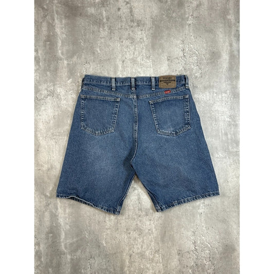 Vintage Wrangler Authentics Dark Wash Denim Shorts Size 37 Blue