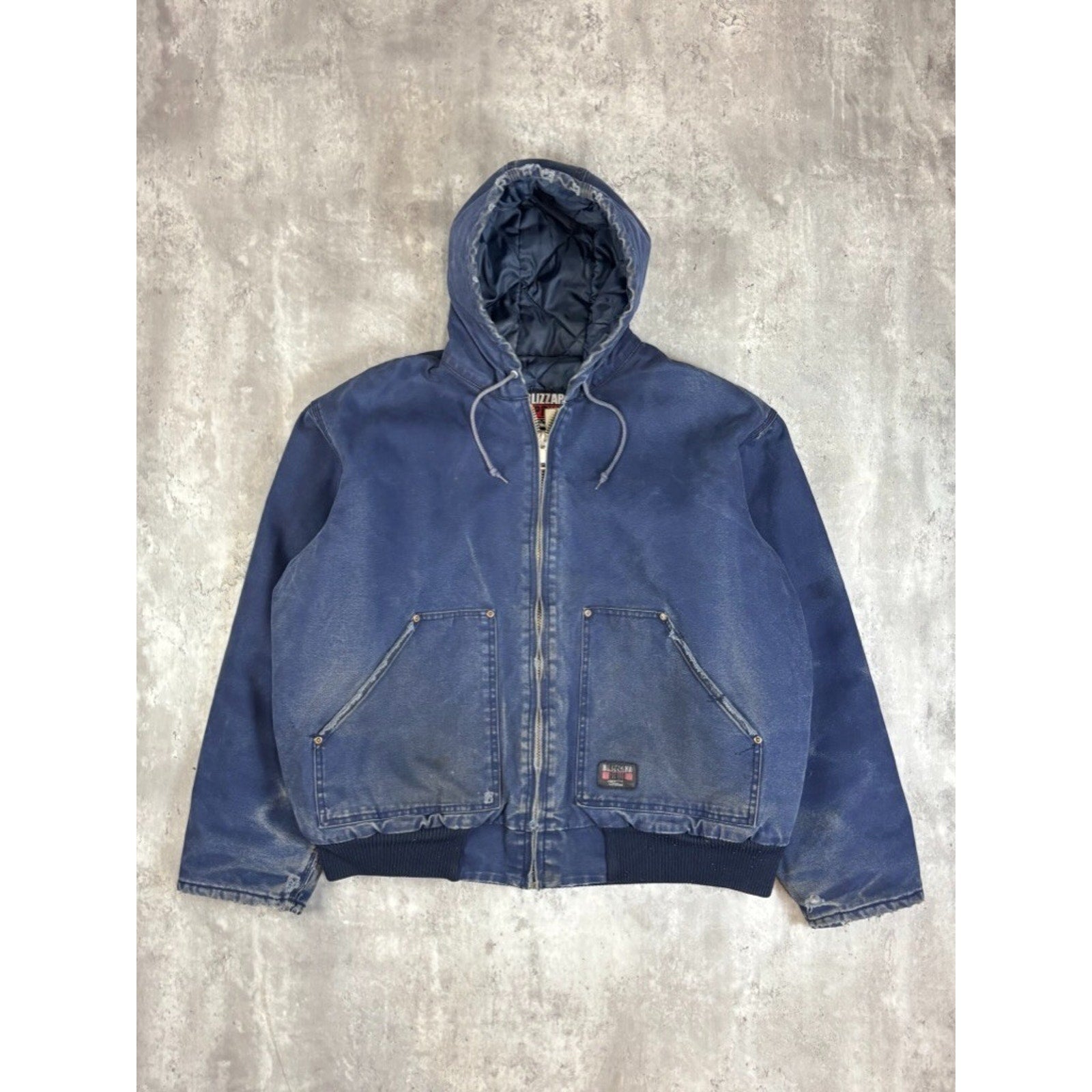 Vintage Blizzard Pruf By Walls Canvas Workwear Hooded Jacket Size