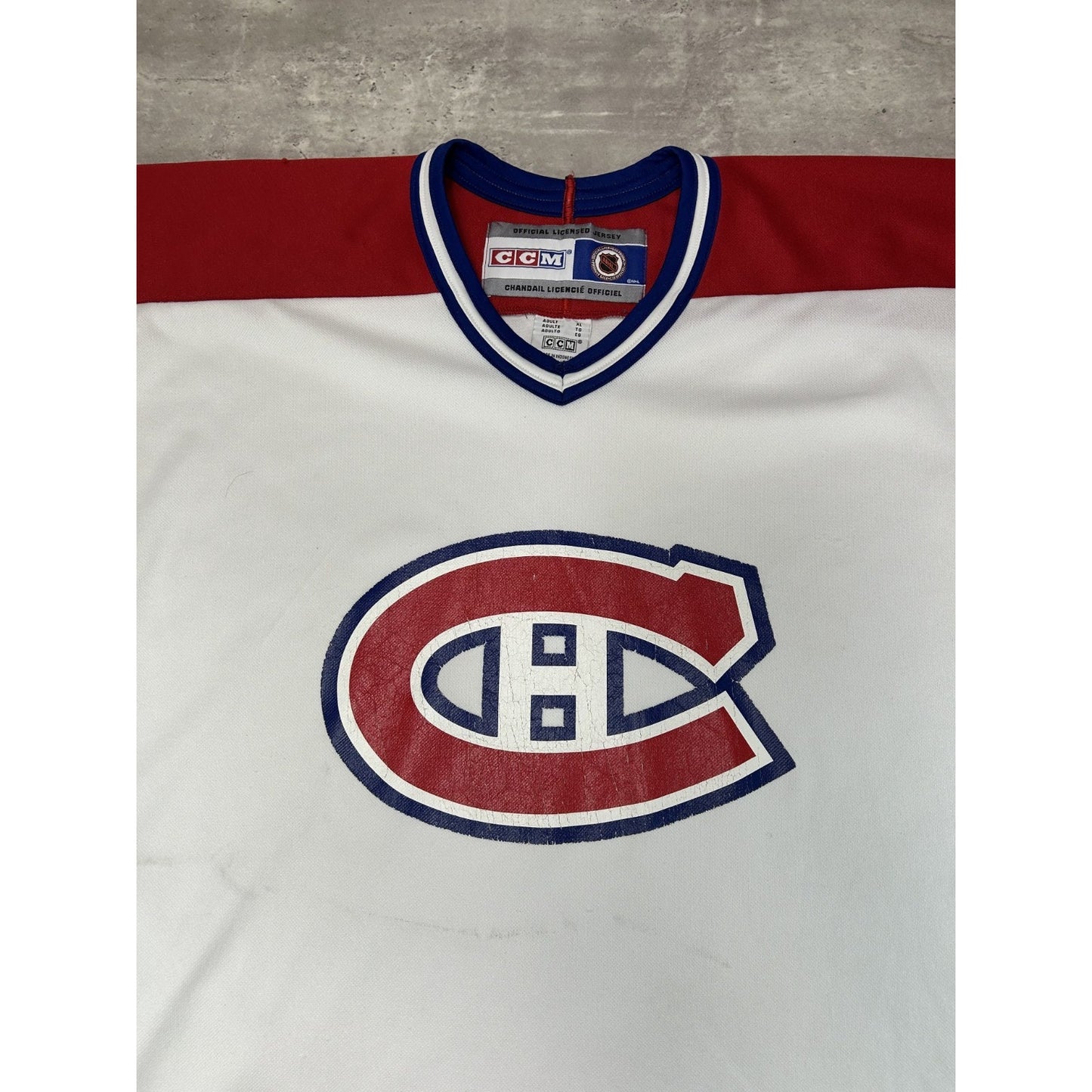 Vintage 90s Montreal Canadiens NHL CCM Hockey Jersey Size XL