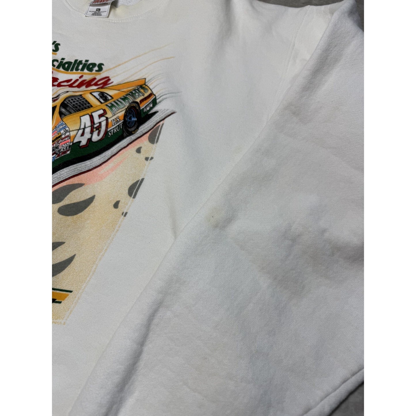 Vintage 90s Jeff Fuller #45 Trophy Chasing Nascar Graphic Sweatshirt Size XL