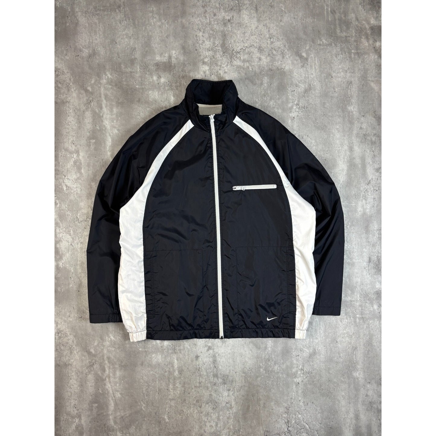 Vintage Y2K Nike Embroidered Swoosh Full Zip Windbreaker Jacket Size Medium