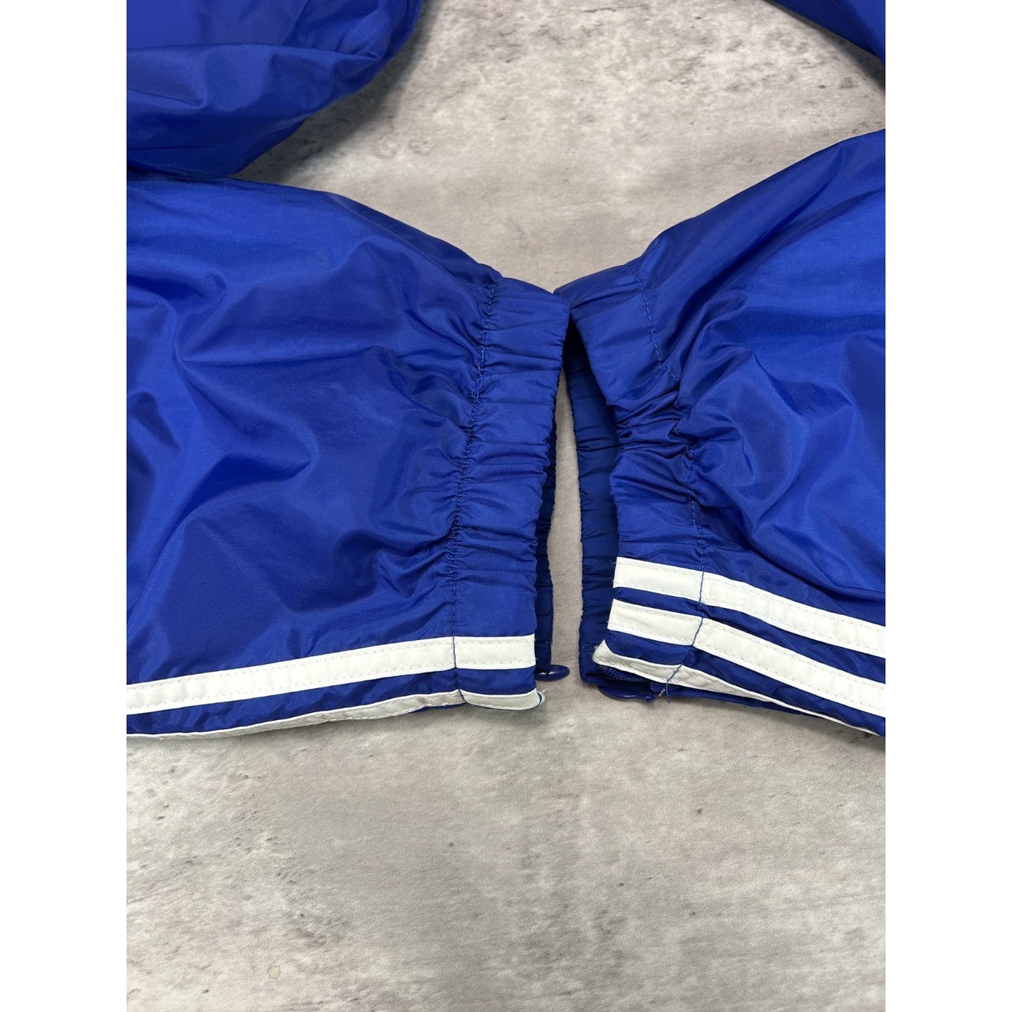 Vintage 90s Adidas Embroidered Logo Nylon Track Pants Size XL Blue