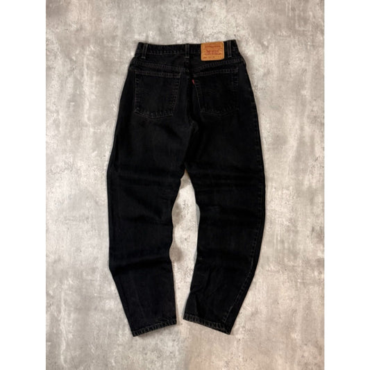 Vintage 90s Women's Levis 550 Red Tab Black Denim Pants Size 29