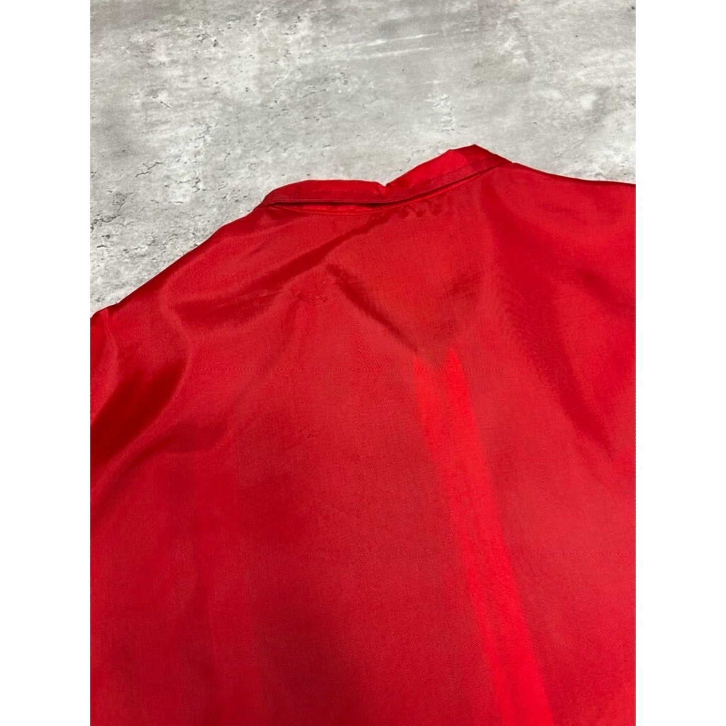 Vintage 1960s Union Pacific Railway Nylon Full Zip Work Jacket Size XL Red