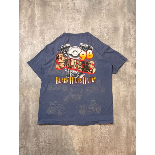 Vintage 1998 Sturgis Black Hills Rally Bald Eagle Graphic T-Shirt Size XL