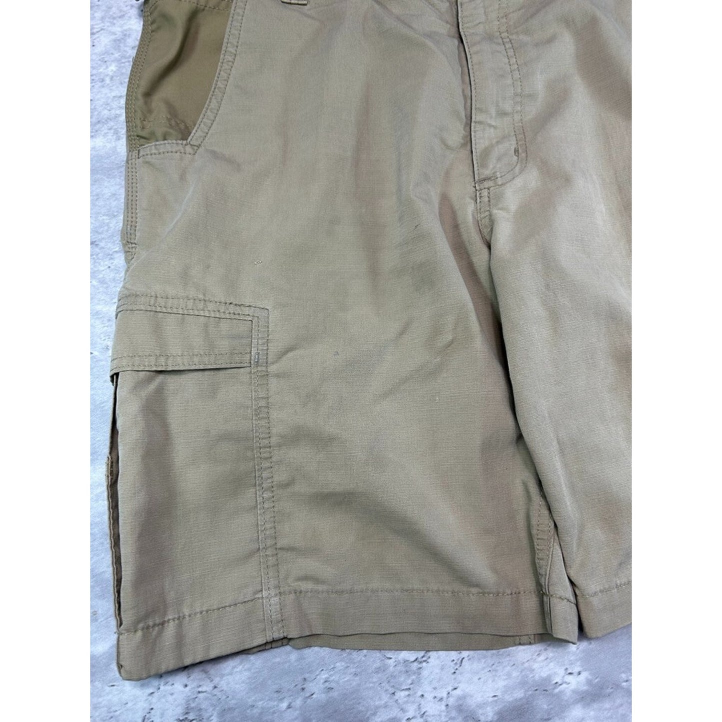 Carhartt Force Extremes Relaxed Fit Canvas Workwear Cargo Shorts Size 38 Beige