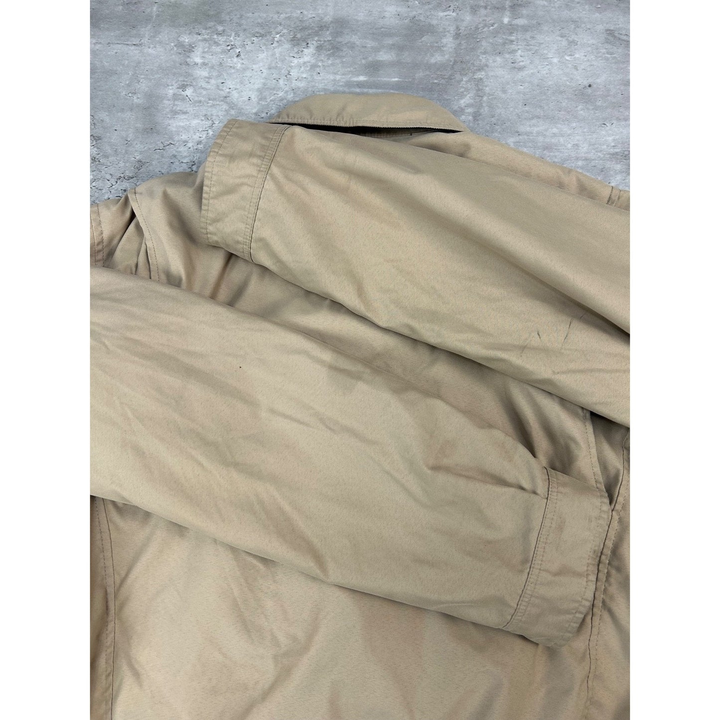 Vintage Polo Ralph Lauren Embroidered Pony Harrington Jacket Size Medium Beige