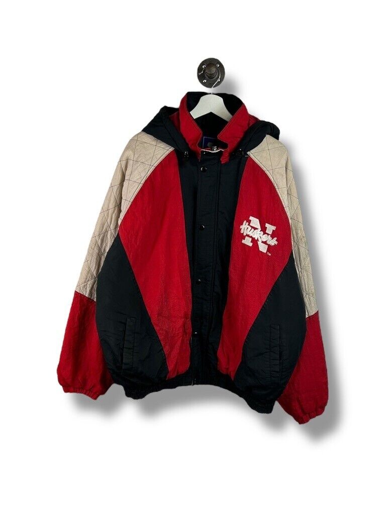 Vintage 90s Nebraska Cornhuskers NCAA Insulated Starter Full Zip Jacket Size XL