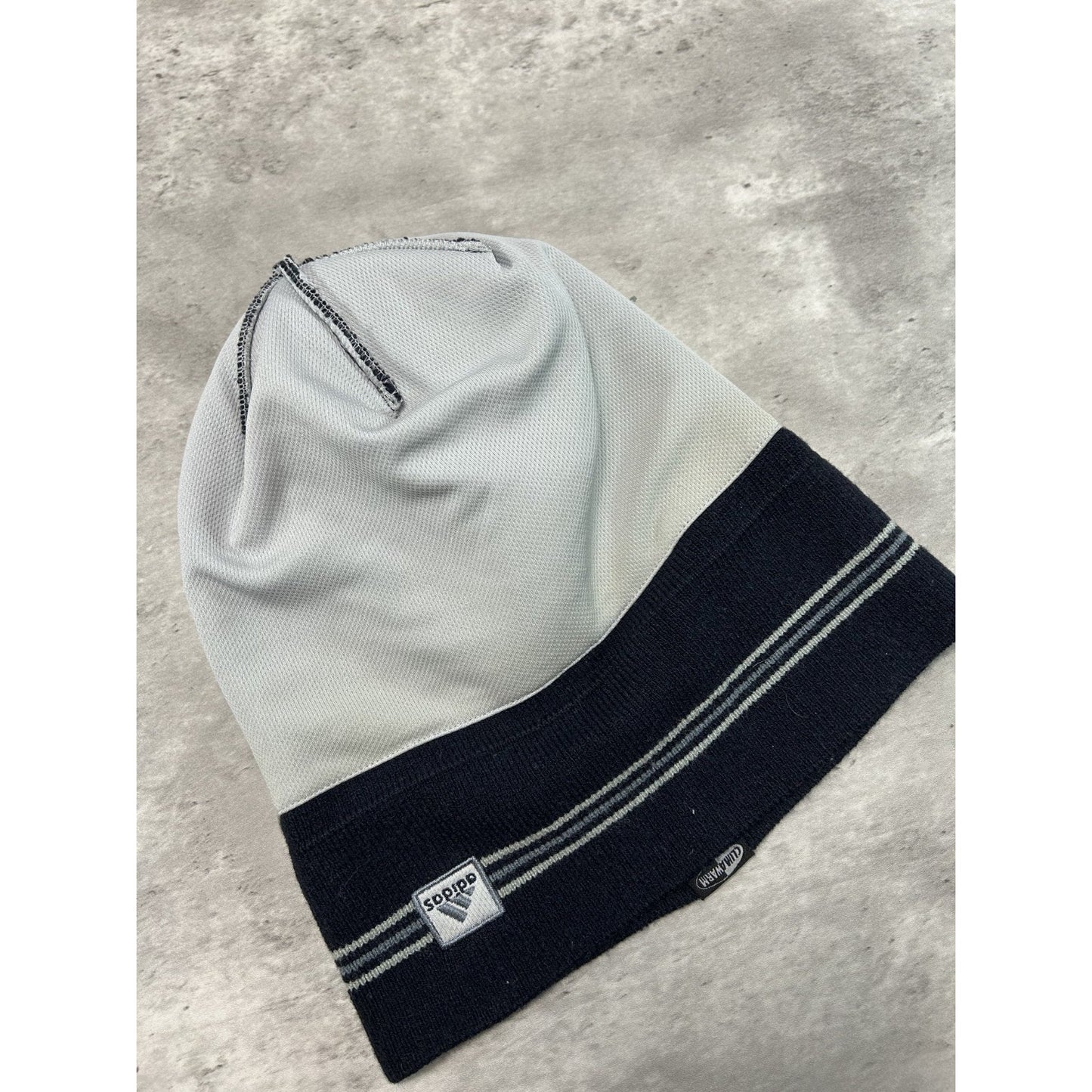 Vintage 2000s Adidas Embroidered Logo Patch Beanie Hat OSFA